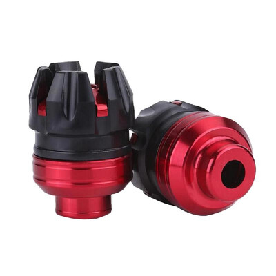 

2PCs Red Falling Protecttion Guard Aluminum CNC Motorcycle Front Fork Frame Sliders Caps Crash Pad Protectors