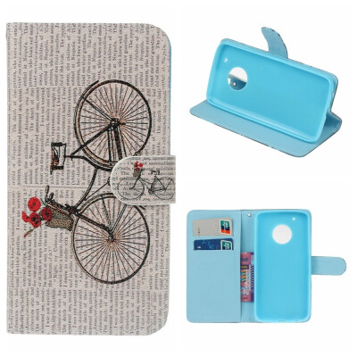 

MOONCASE MOTO X 2017 painted pattern leather case - bicycle