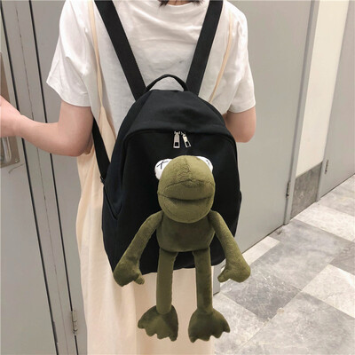 

Ins schoolbag female Korean version of high school students cute doll Japanese fashion backpack shoulder bag