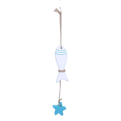 

Mediterranean Style Little Fish Wood Crafts Home Decoration Small Pendant