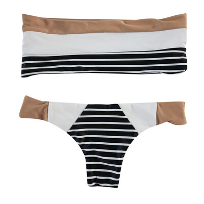 

Saidsome Women Stripe Bikini Bra Swimsuit Bathing Beachwear