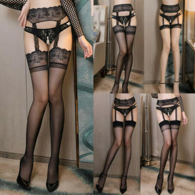 

Sexy Lace Pantyhose Tights Suspender Garter Belt&Stockings Set Lady Socks