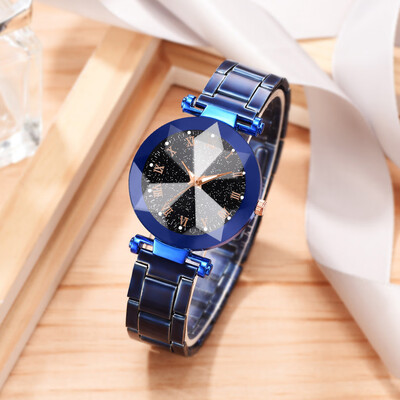 

RM Cool MultiAngle Fashion Simple Raise Star Sky Dial Ladie Steel Belt Quartz Watch