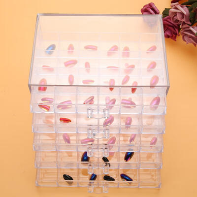 

Greensen 120 Grids Nail Decoration Sequence Organize Box Transparent Empty Nail Art Storage Box