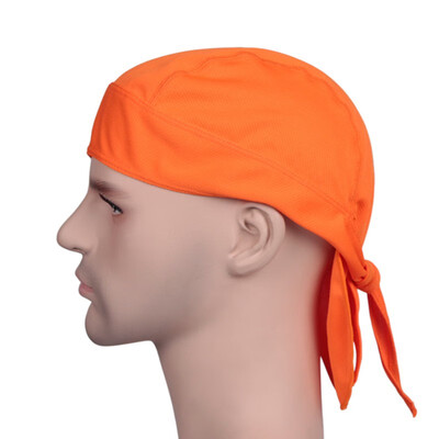 

New Hot Outdoor Quick Dry Solid Cycling Cap Headbands Head Scarf Headscarf Headband Summer Men Running Riding Pirate Hat Shape