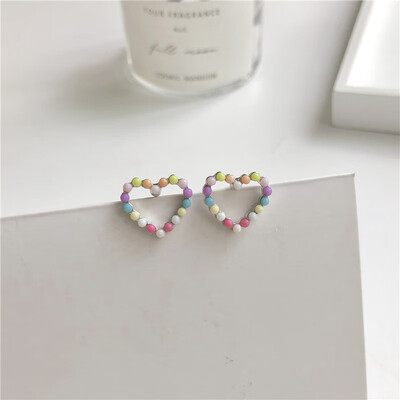 

2019 new summer brand design hand-made embossed love small earrings generous minimalist gift Korean earrings for women