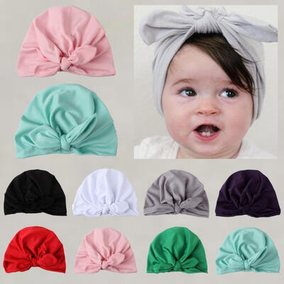 

2018 Fashion Newborn Toddler Kids Baby Boy Girl Turban Cotton Beanie Hat Winter Cap