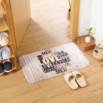 

Carpet Doormat Mat Bath Rug LOVE Print Non-Slip Doormat Welcome Floor Mats