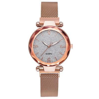 

Best Selling Women Watches Design Mesh Belt Strap Ladies Analog Quartz Wristwatch Irregular Starry Sky Dial Clock Kol Saati