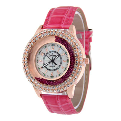 

Japan&South Korea prism ball rhinestone watch belt fashion trend ultra-thin watch