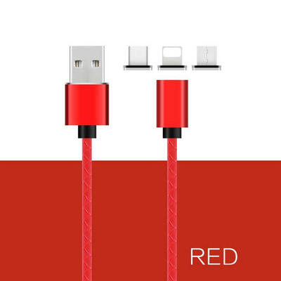 

Practical 3In1 Magnetic Data Cable Reversible Type-C Fast Charging Line For Android IOS Mobile Phone -2m