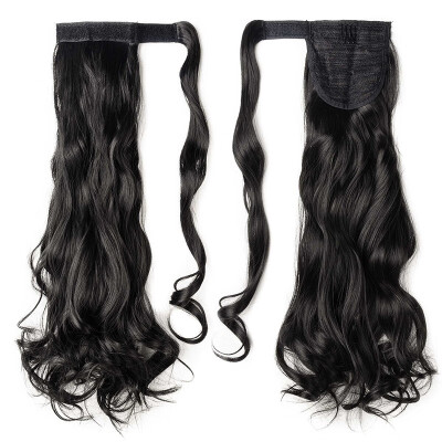 

Long Straight Ponytail Extension Wrap Around Synthetic Hair Extensions One Piece Hairpiece Pony Tail Extension for Women