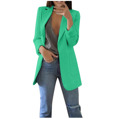 

Toponeto Women Autumn Winter Long Sleeve Office Coat Cardigans Suit Long Jacket
