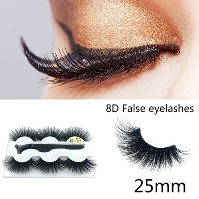 

〖Follure〗3Pair Luxury 8D False Lashes Fluffy Strip Eyelashes Long Natural Party