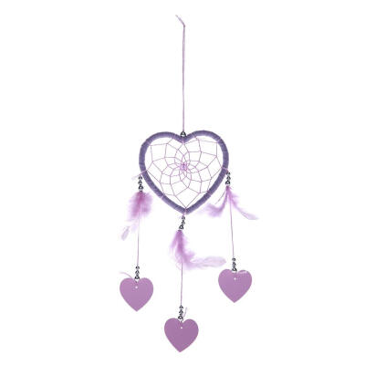 

DIY Feathers Peach Heart Handicraft Dreamcatcher Handmade Dream Catcher Net