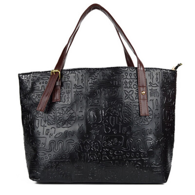 

Women\s Shoulder Bag Exquisite Solid Embossed Pattern Sterling