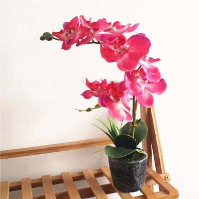 

Simulated Artificial Bonsai Butterfly Orchid Flower Plant Home Garden Decor Top