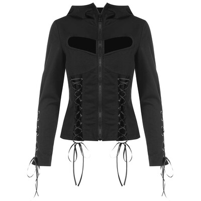 

Criss Cross Gothic Zip Up Hoodie