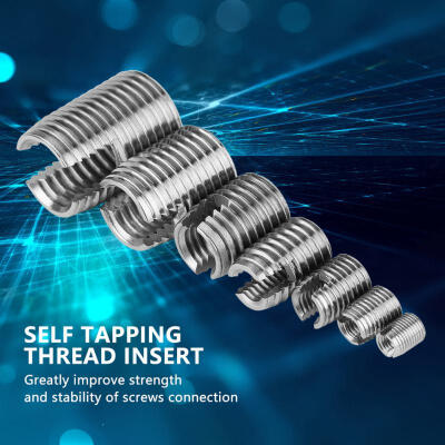 

Greensen 50Pcs Stainless Steel Inner Thread Self Tapping Thread Inserts Set Thread Reinforce Repair Tool