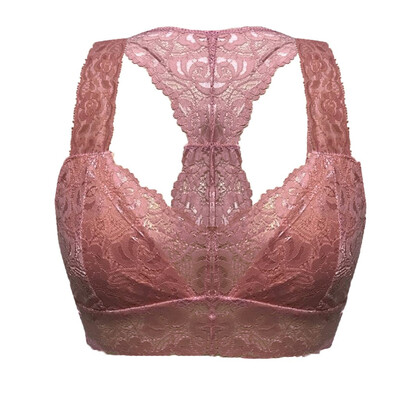 

Toponeto New Women Plus Size Vest Crop Wire Free Bra Lingerie Sexy V-Neck Underwear -3XL