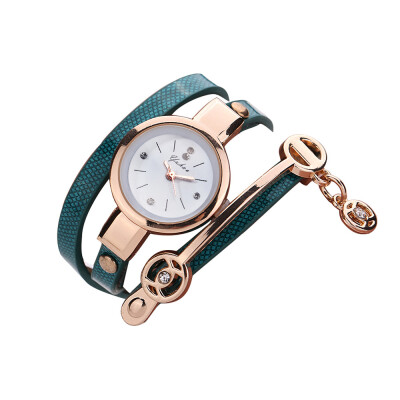 

Fashion circle ladies watch explosion models PU strap watch couple quartz watch women watch band