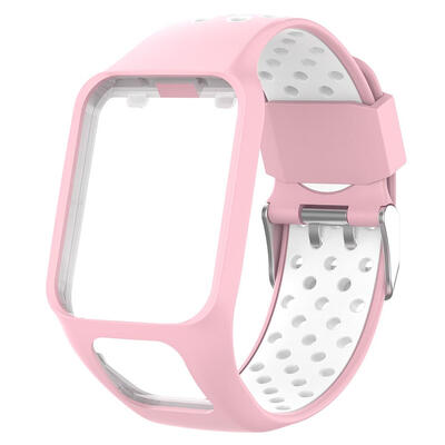

Breathable Smart Watchband Two-tone Silicone Strap for TomTom 2 3 Series