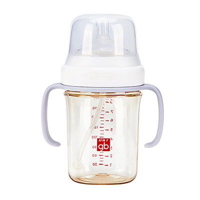 

Gb good boy PPSU baby bottle L number control flow nipple for 6 months to the upper round series 240ml gray small hungry magic upgrade Jingdong exclusive