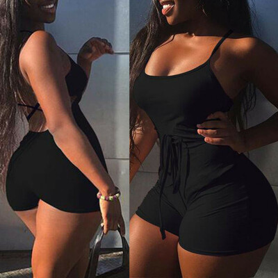 

Women Casual Sleeveless Bodycon Romper Jumpsuit Club Bodysuit Short Pants