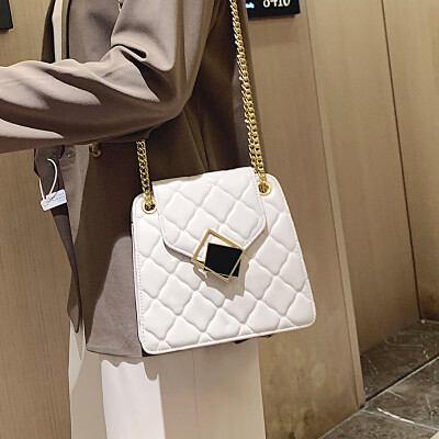 

Small bag female 2019 autumn new chain bag female bag rhombic chain shoulder slung bag texture small square bag