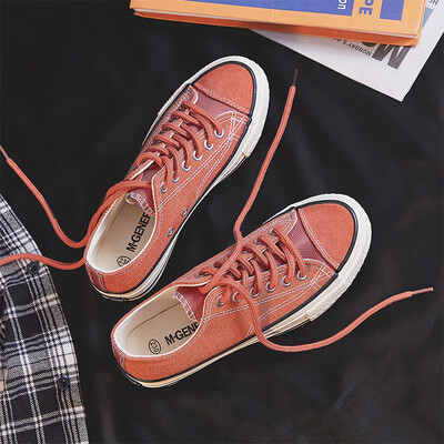 

2019 new canvas shoes women&children Korean version of small dirty orange ulzzang board shoes shoes