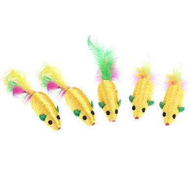 

5pcs Cat Teaser Wand Cartoon Replacement Head Pets Scratch Interactive Toys