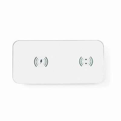 

N19 Wireless Charger Fast Charging Pad Ultra-Slim 2 in 1 Wireless Charger Authorized by Qi for iPhone X iPhone 8 8 Plus Samsung Ga