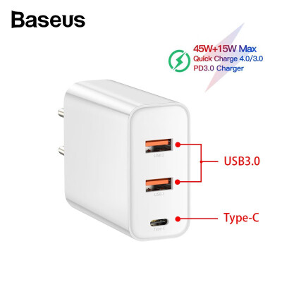 

Baseus PPS quick charge 40 30 USB phone charger for tablets AC 100-240V travel power charger for iphone Huawei Samsung Xiaomi