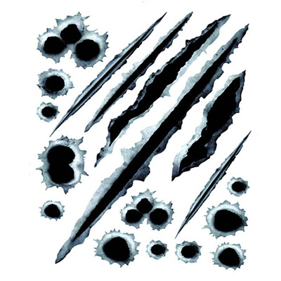 

Tailored Car 3d Stickers Sticker Bullet Hole Decals Scratch Fake Motorcycle Simulation