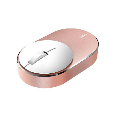 

Rapoo M600 Mini Mouse 1300DPI Three Modes Bluetooth 3040 24GHz Wireless Optical Mice Three Device Connection Rose Gold