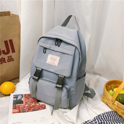 

Schoolbag female ins wind Korean high school students backpack Mori Leisure Ri Gang wave brand large-capacity backpack