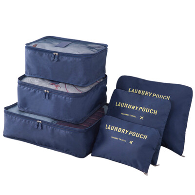 

6pcs Travel Storage Bags Clothing Sorting Packages Travel Packing Pouches