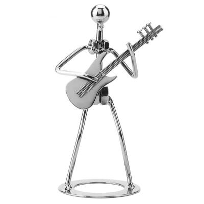 

Greensen Musician Player Collectible Figurine Ornaments Gift Iron Guitar Player Figurine Decoration