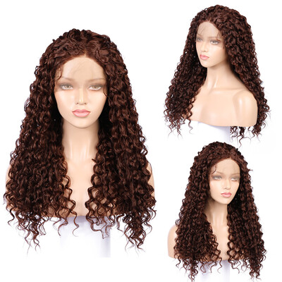 

Gobestart Long Full Wavy Front Lace Wig Afro Kinky Curly Natural Hair Wigs Women