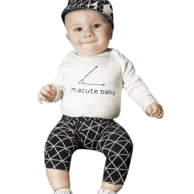 

Newborn Infant Baby Boy Girl Letter Print TopsPants Outfits Clothes Set