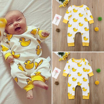 

US Newborn Infant Baby Boy Girl Cartoon Cotton Romper Jumpsuit Outfits Clothes