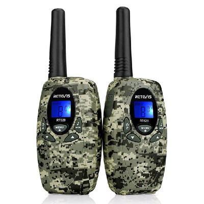 

2PCS Retevis RT628 Children Radio Set Civilian Handheld Intercom 8 Channels UHF Kids License-free Walkie Talkie LCD Display VOX PT