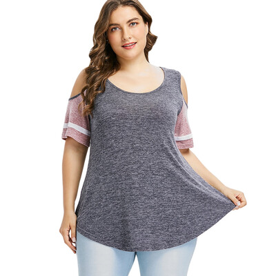 

Plus Size Color Block Swing T-shirt
