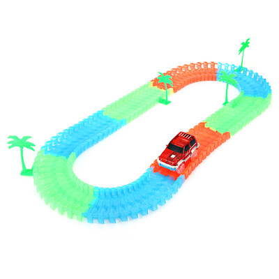 

96PCS NO228 DIY Luminous Racing Track Assembly Flexible Twister Car Toy