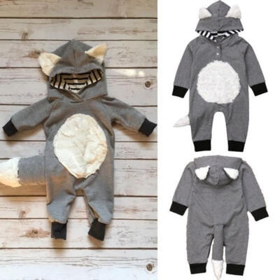 

Best New Toddler Baby Boys Girls 3D Fox Hooded Romper Bodysuit Jumpsuit Cosplay Costume