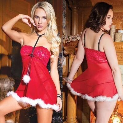 

Womens Babydoll Crotchless Bodysuit Lingerie Set Sexy Underwear Lace Nightwear