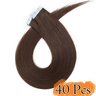

Tape in Human Hair Extensions Highlight Balayage Long Straight Seamless Skin Weft Glue in Hairpieces Invisible Double Sided Tape