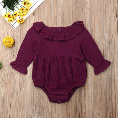 

Newborn Infant Baby Girl Long Sleeve Bodysuit Romper Jumpsuit Outfit Clothes