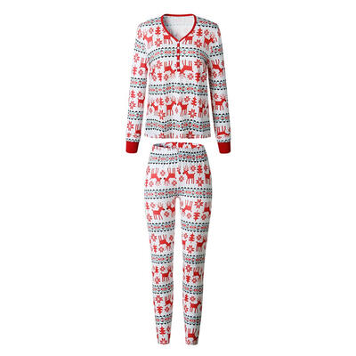 

Christmas Casual Parent-child Clothes Pajama Set Cute T-shirt Pants Rompers