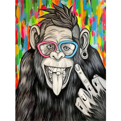 

5D DIY Full Drill Diamond Painting Chimpanzee Cross Stitch Embroidery Kits